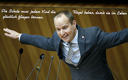 Matthias Strolz: "Die Schule muss jedem Kind die Flügel heben, damit sie im Leben glücklich fliegen können."